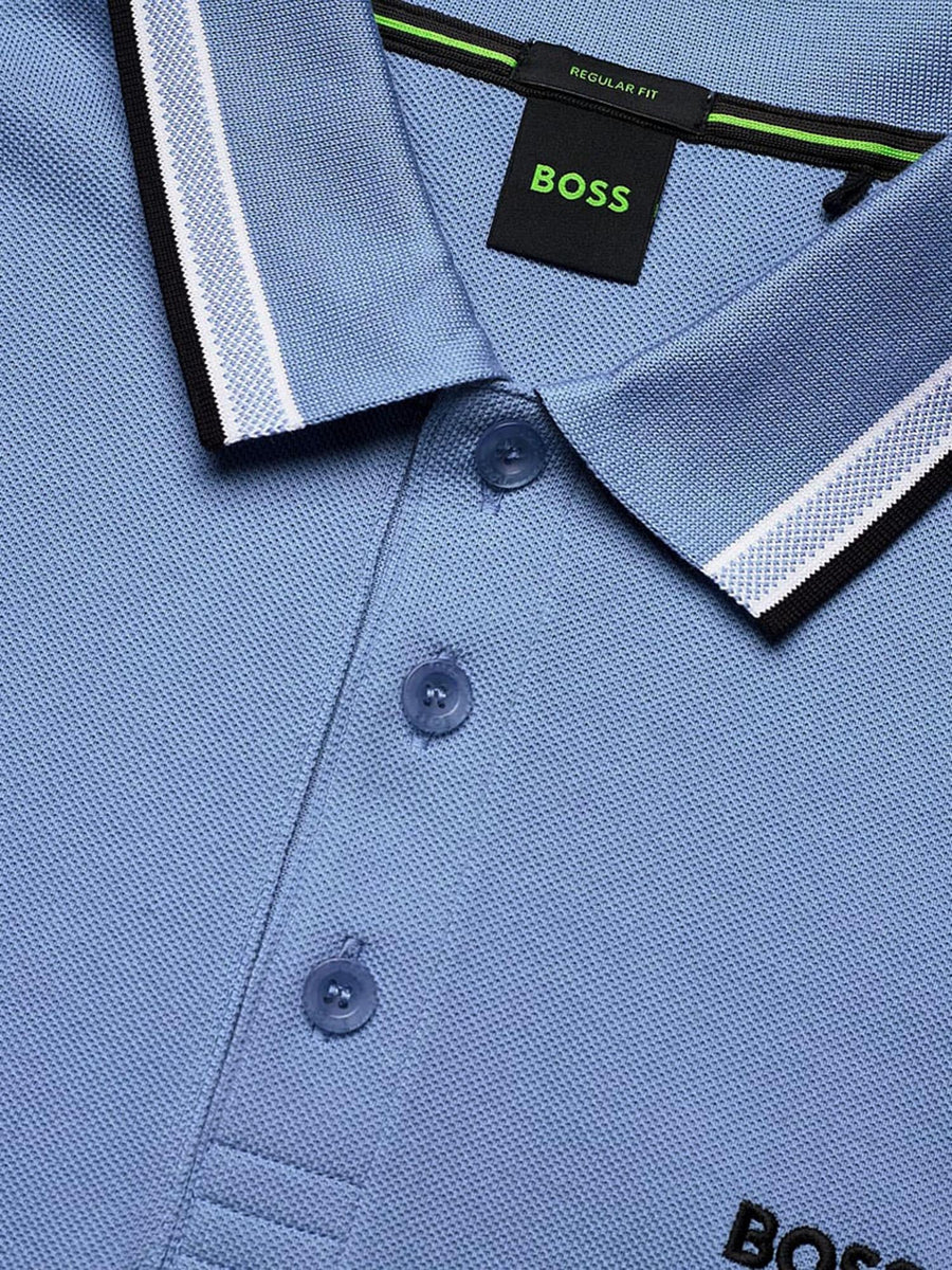 Polo Shirt Light Blue Cotton Piqué