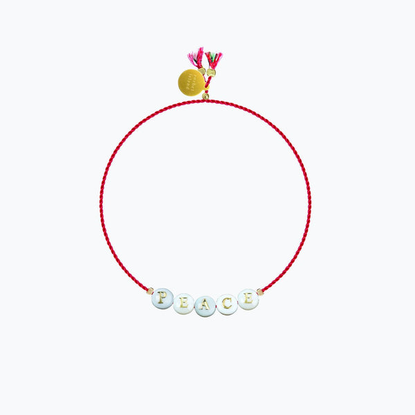 Bracelet With Shell And Glass Pearls Multicolour Fabric/glass