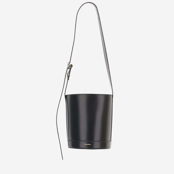 Leather Bucket Bag Black Calfskin Shoulder