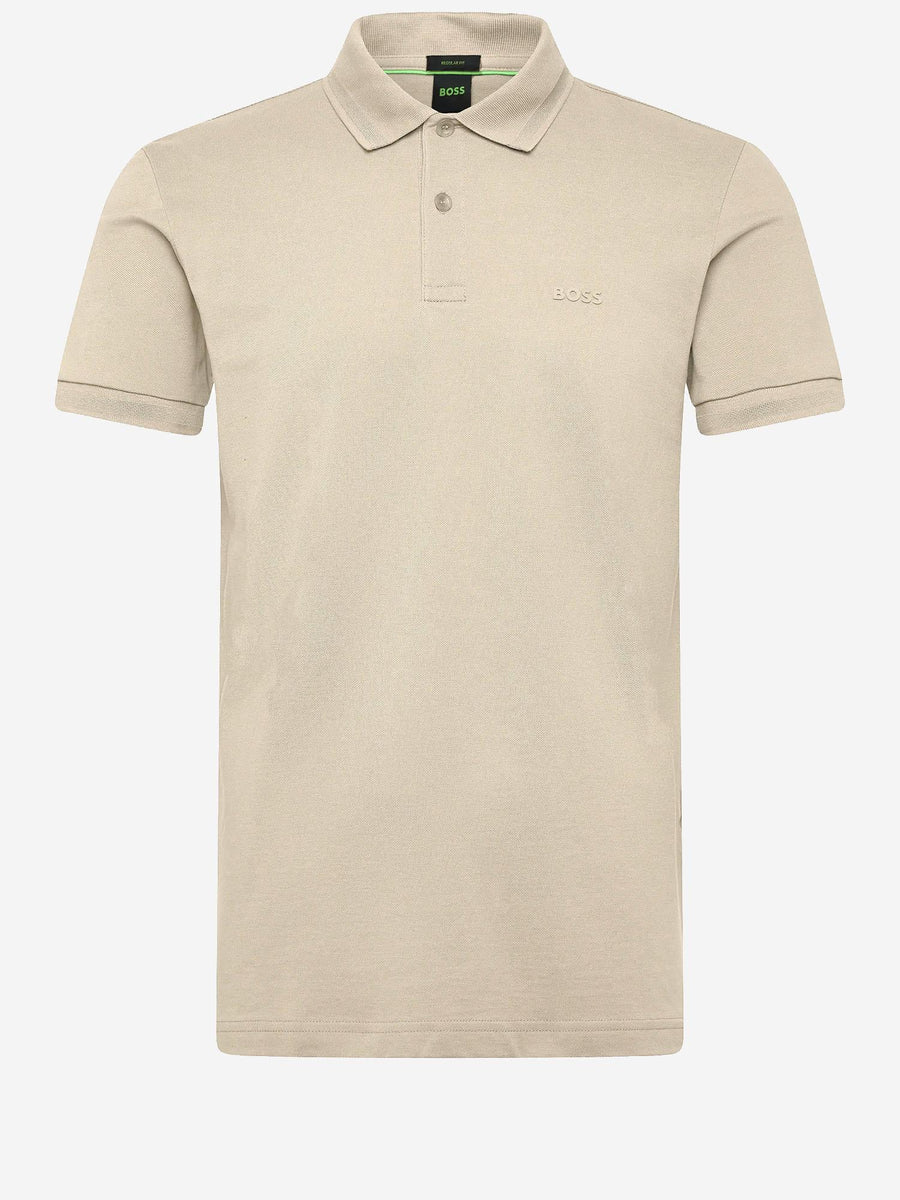 Polo Shirt Light Beige Cotton