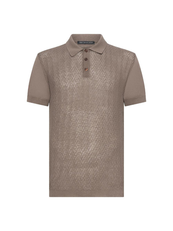 Polo Shirt Beige Cotton