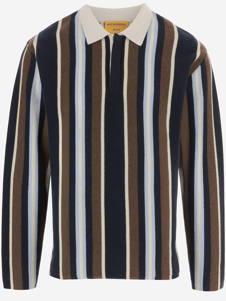 Polo Shirt Striped Cashmere Multicoloured