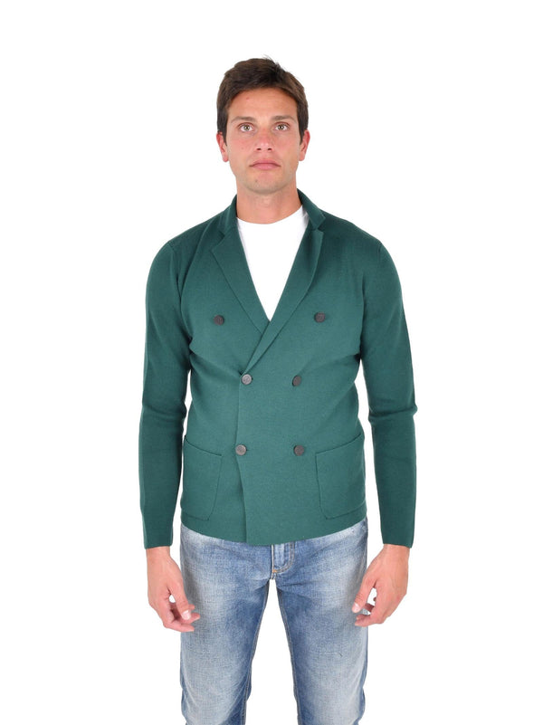 Drumohr Blazer Green Merino Wool Jacket