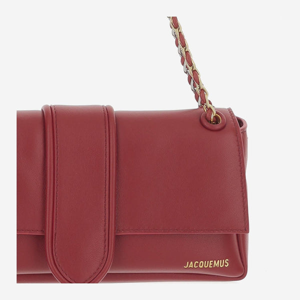 Shoulder Bag Dark Red Nappa Leather