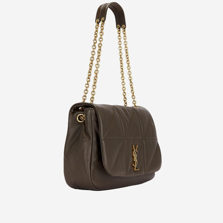 Medium Leather Bag Brown Lambskin Shoulder