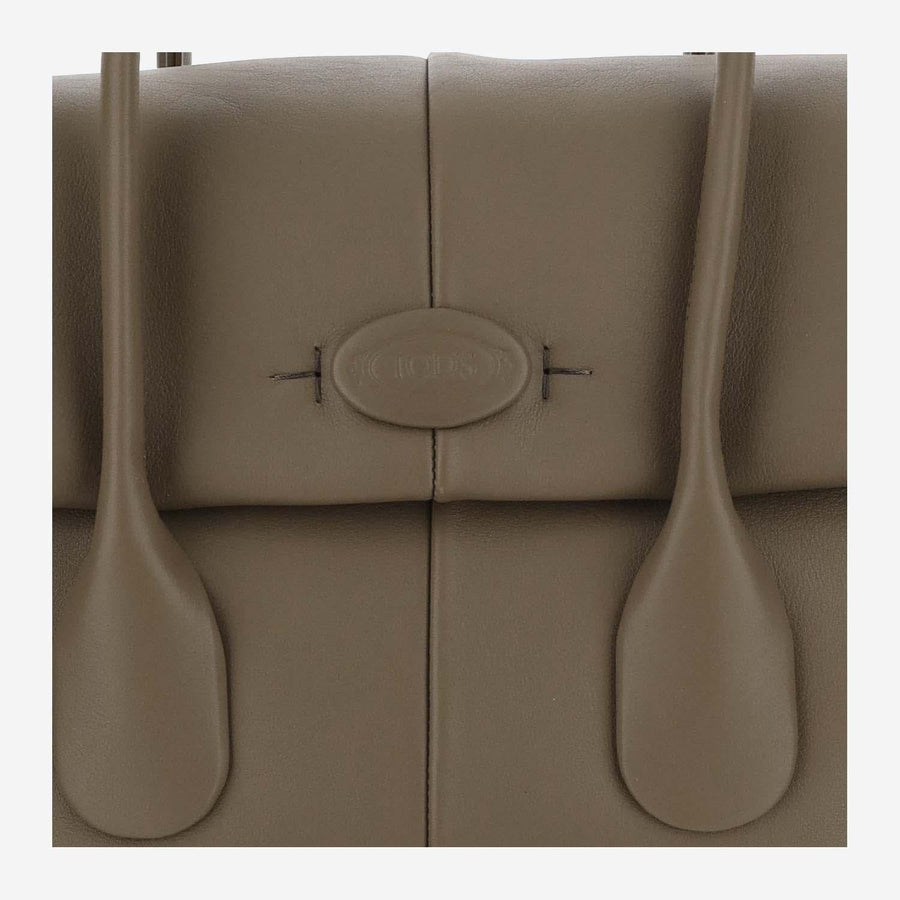 Reverse Leather Hand Bag Beige Calfskin Handbags