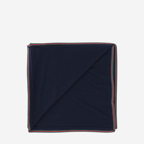 Newborn Wool Blanket With Web Ribbon Navy Blankets, Nests & Sleep Bags