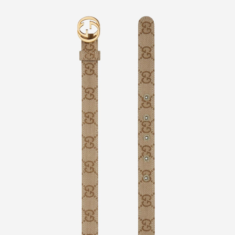Belt With Cross Buckle Multicolour Fabric