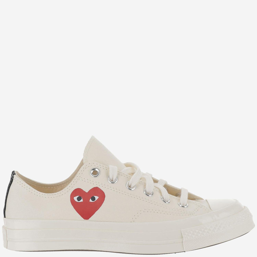 Comme Des Garçons X Converse Canvas Sneakers White Cotton; Sole: Rubber Trainers