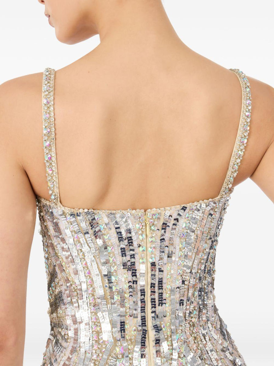Dress Rebecca Silver Nylon