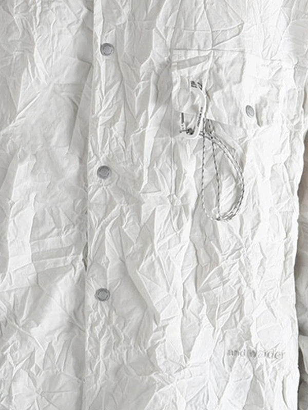 Shirt Nylon With Ruffles White Polyester