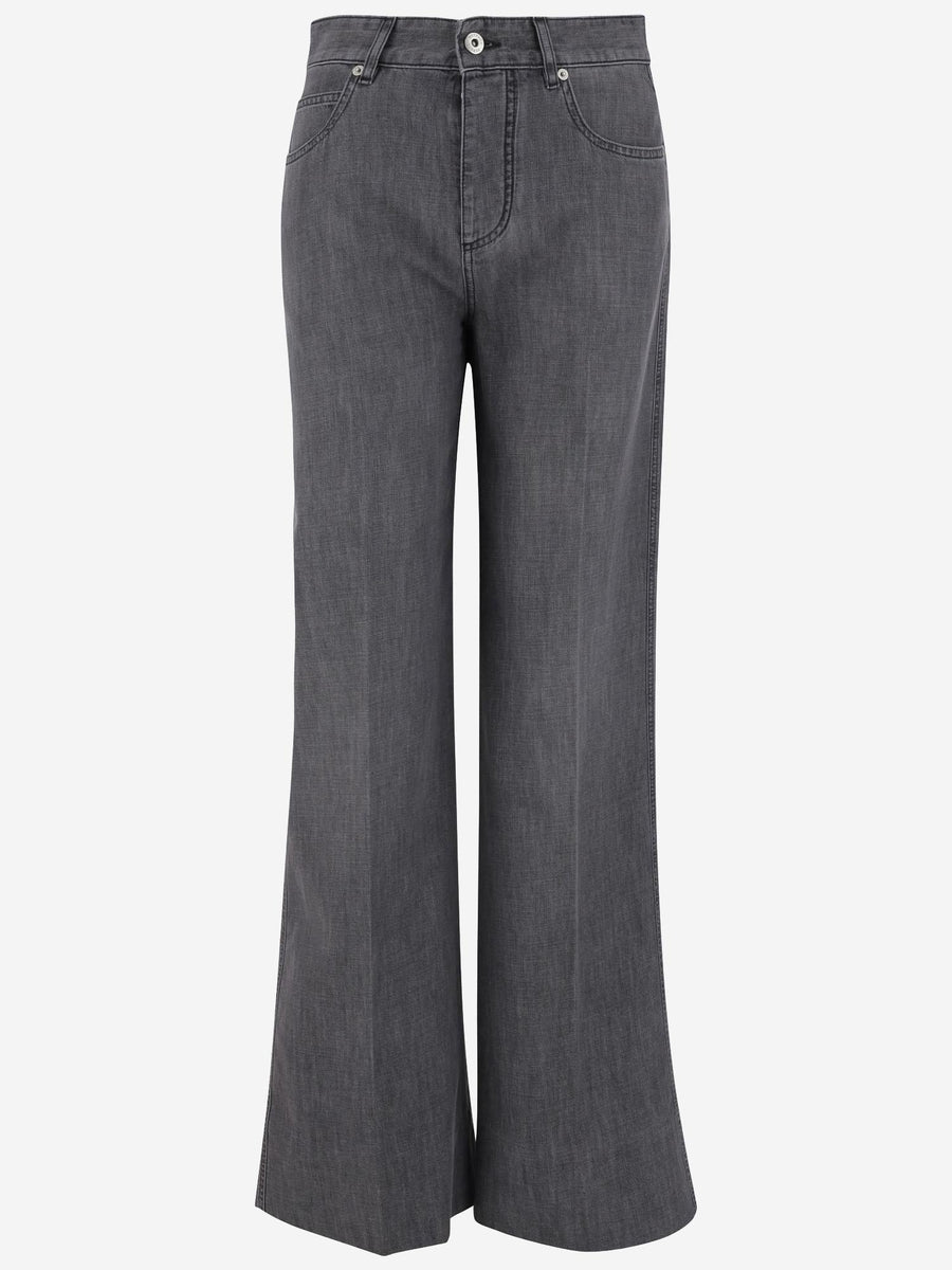 Cotton Denim Jeans Black Trousers