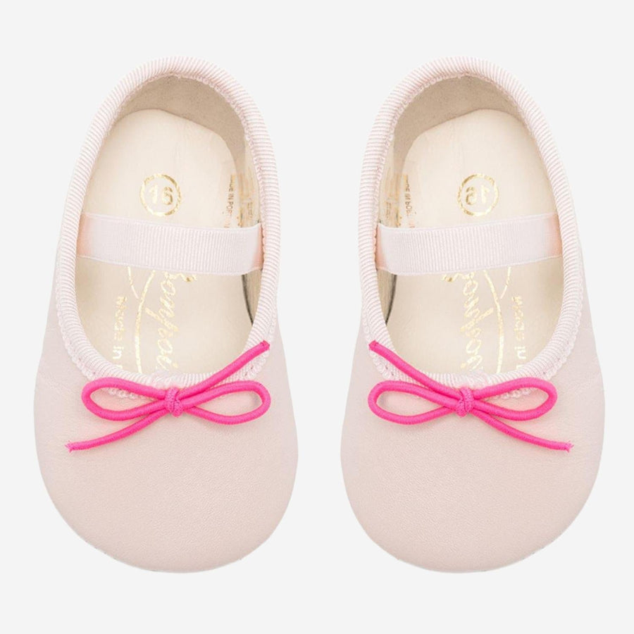 Leather Mary Jane Flats Pink