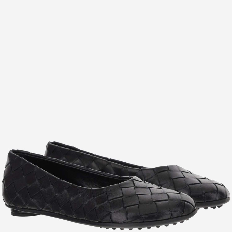 Ballet Flats Atomic Black Lambskin Ballerina Shoes