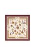 Silk Scarf With Nadir Print Bordeaux