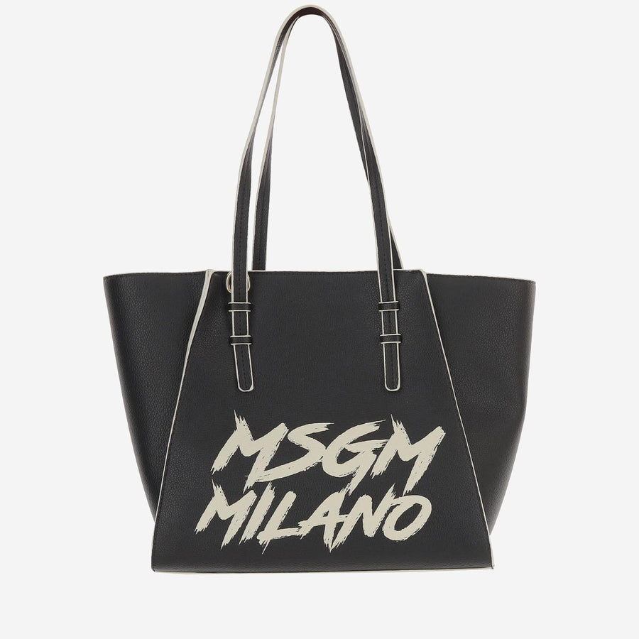 Shoulder Bag Black Synthetic Leather