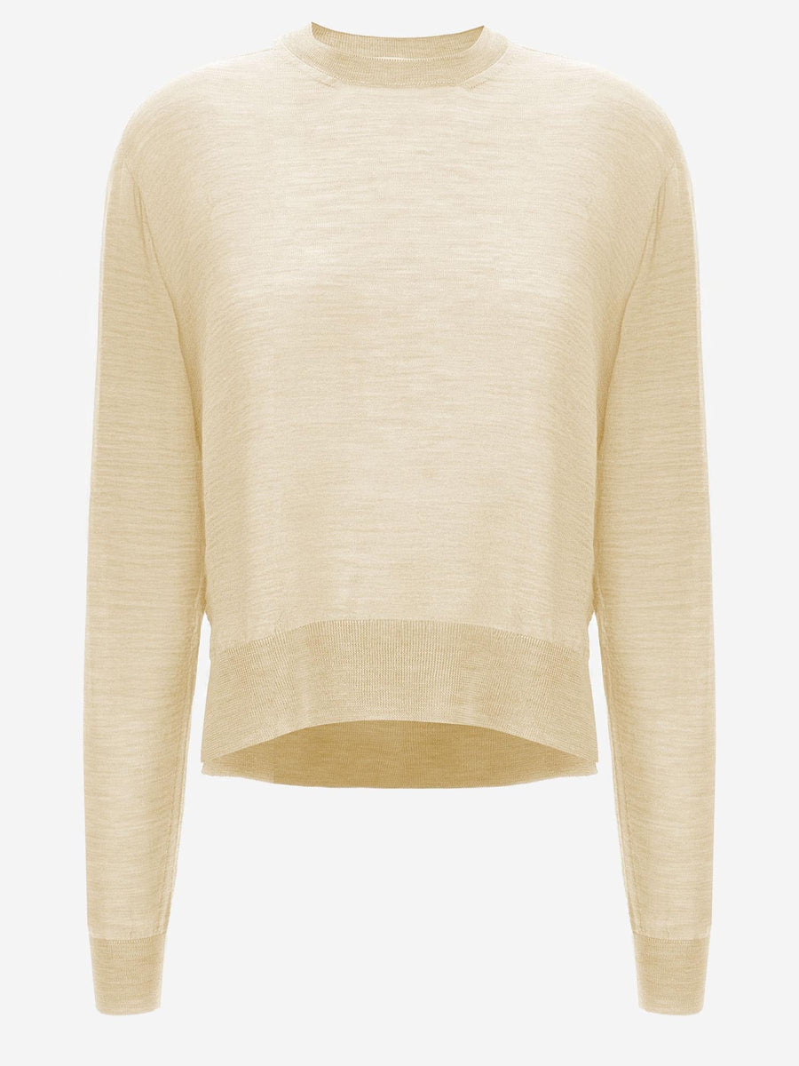 Wool And Cashmere Blend Sweater Yellow