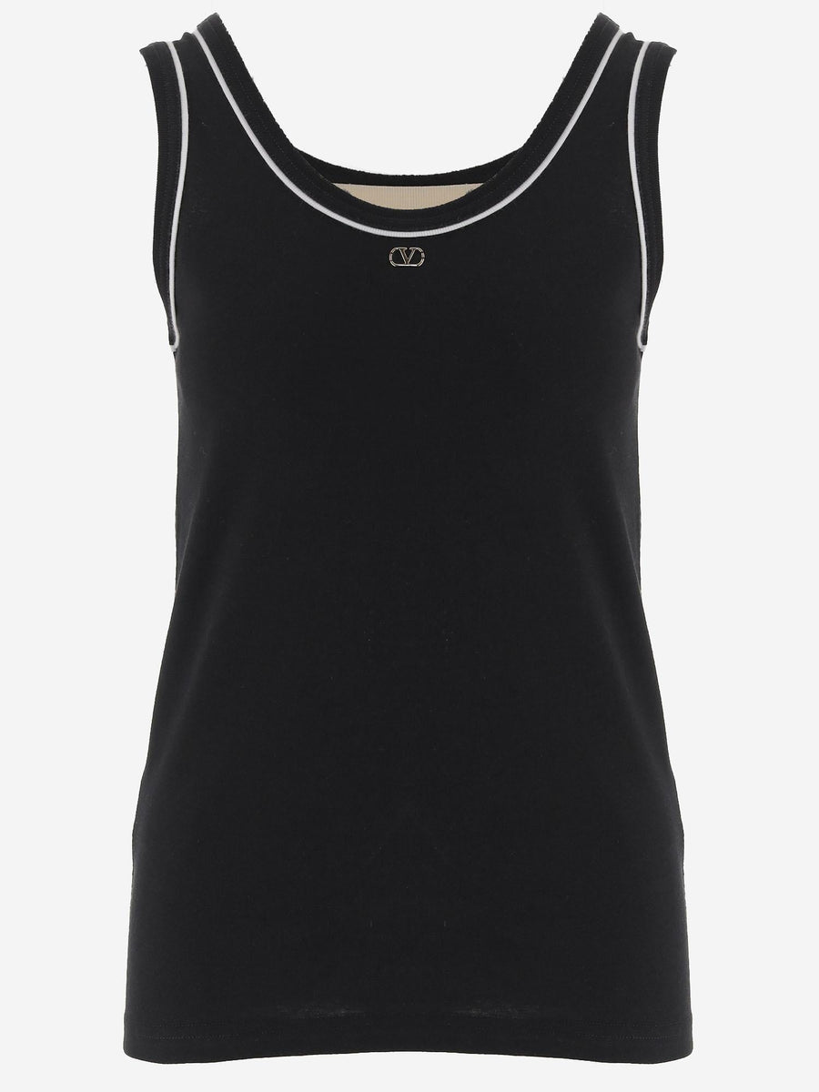 Tank Top Cotton Black