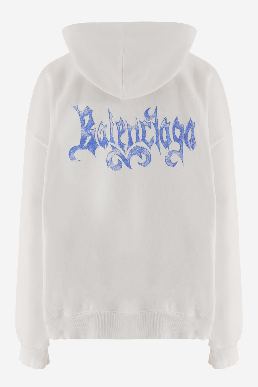 Cotton Hoodie With Zipper White