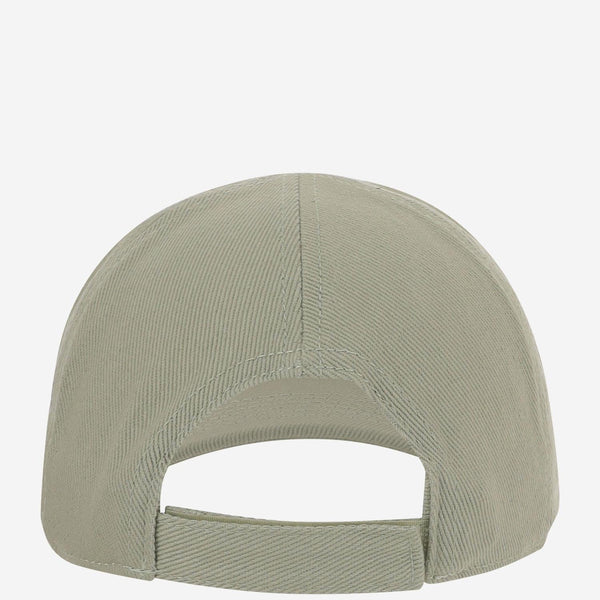 Baseball Cap With Logo Green Cotton Hat