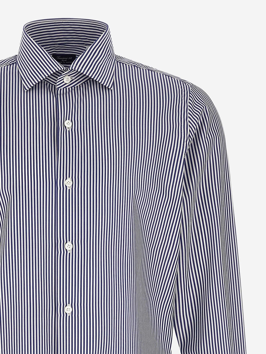 Striped Cotton Shirt Navy