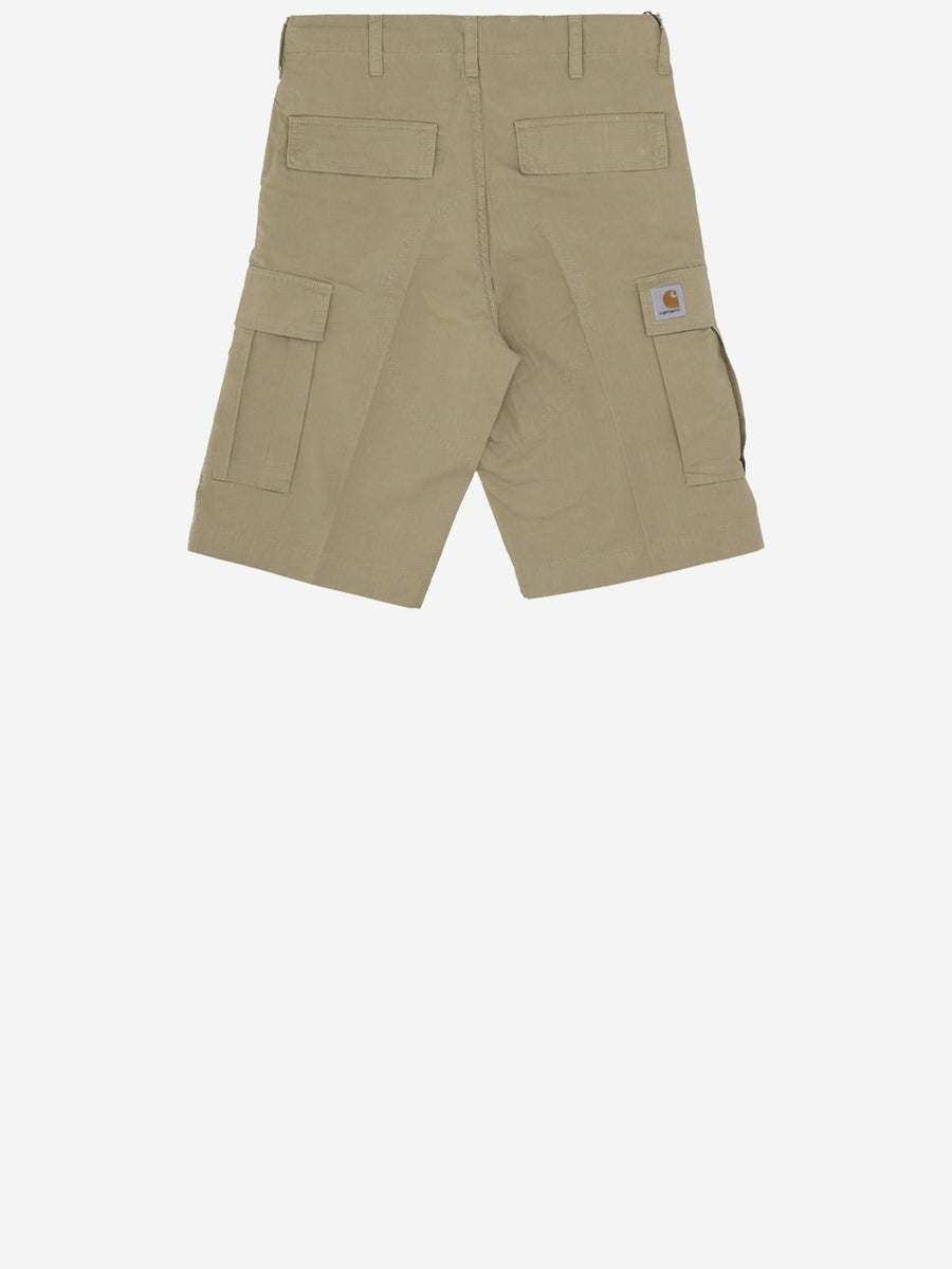Cargo Shorts Beige Cotton