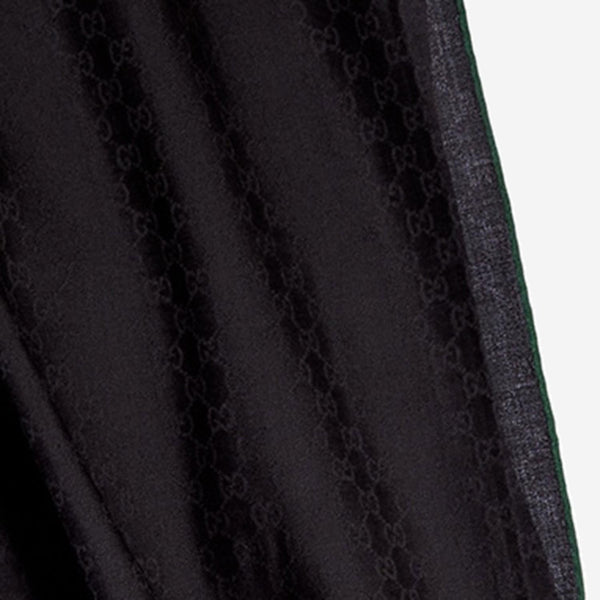 Scarf Gg Wool And Silk Black