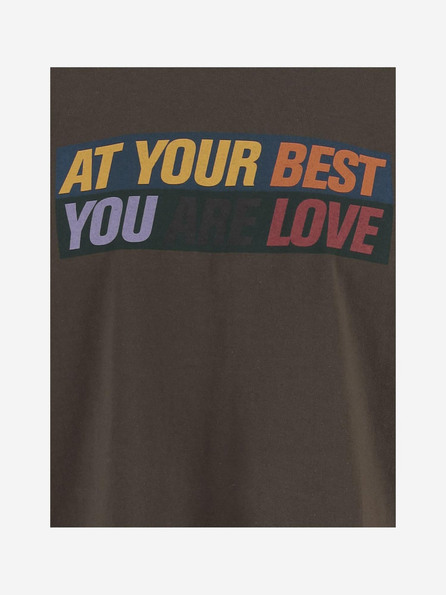 Printed Cotton T-Shirt Khaki T-shirts & Jerseys
