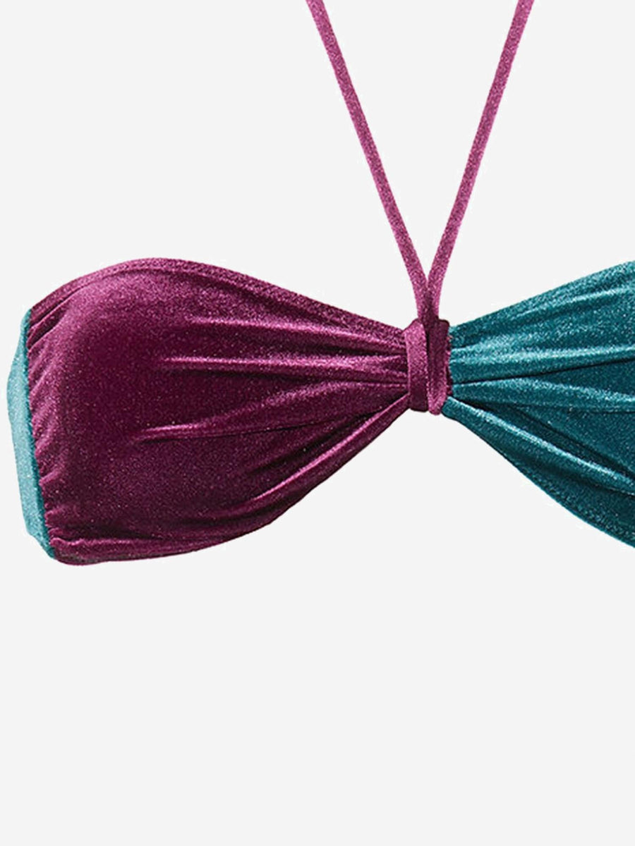 Color-Block Bathing Suit Polyamide Swimwear