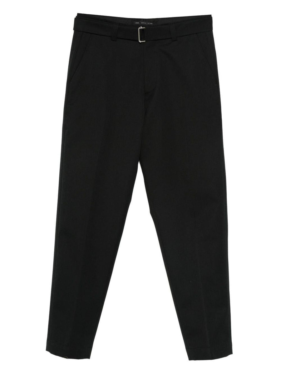 Trousers Virgin Wool Black Polyester