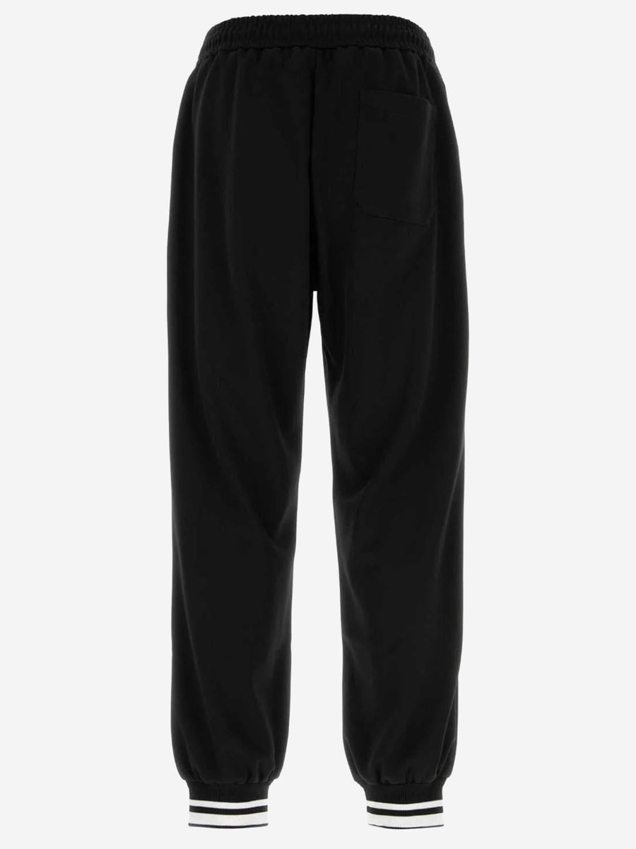 Technical Jersey Jogging Trousers Black Polyester