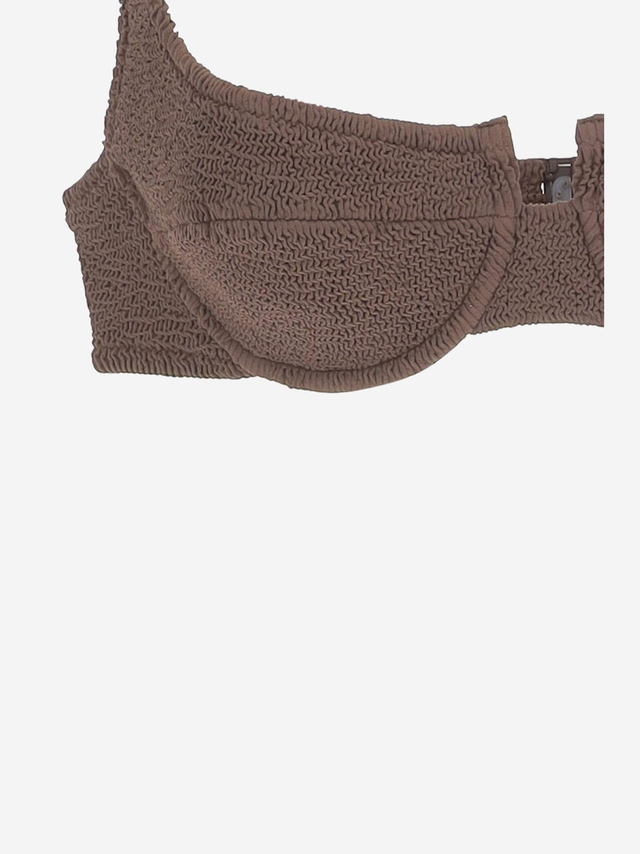 Bikini Top Amira Brown Polyamide Swimwear