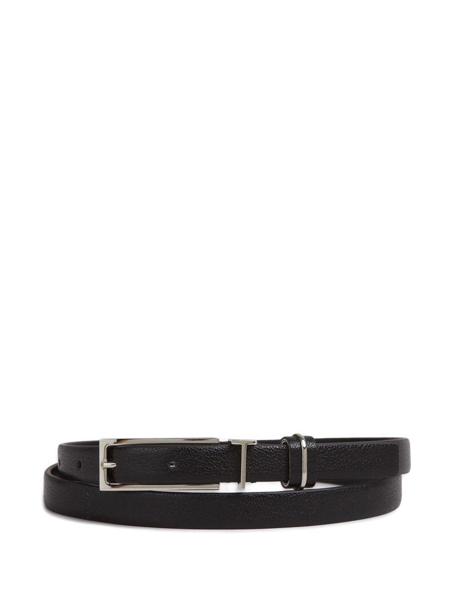Belt T Loop Black Leather Goat