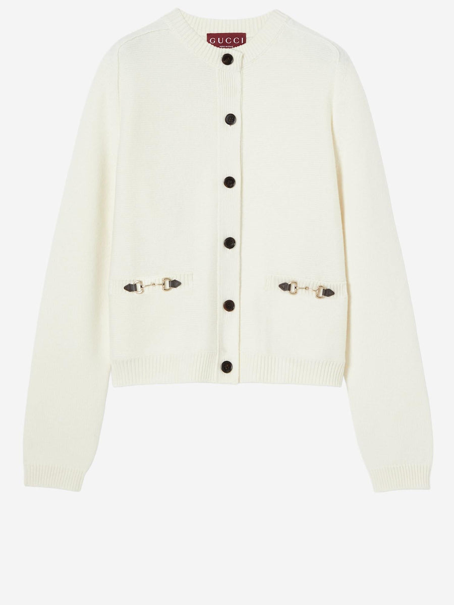 Wool And Cashmere Cardigan White