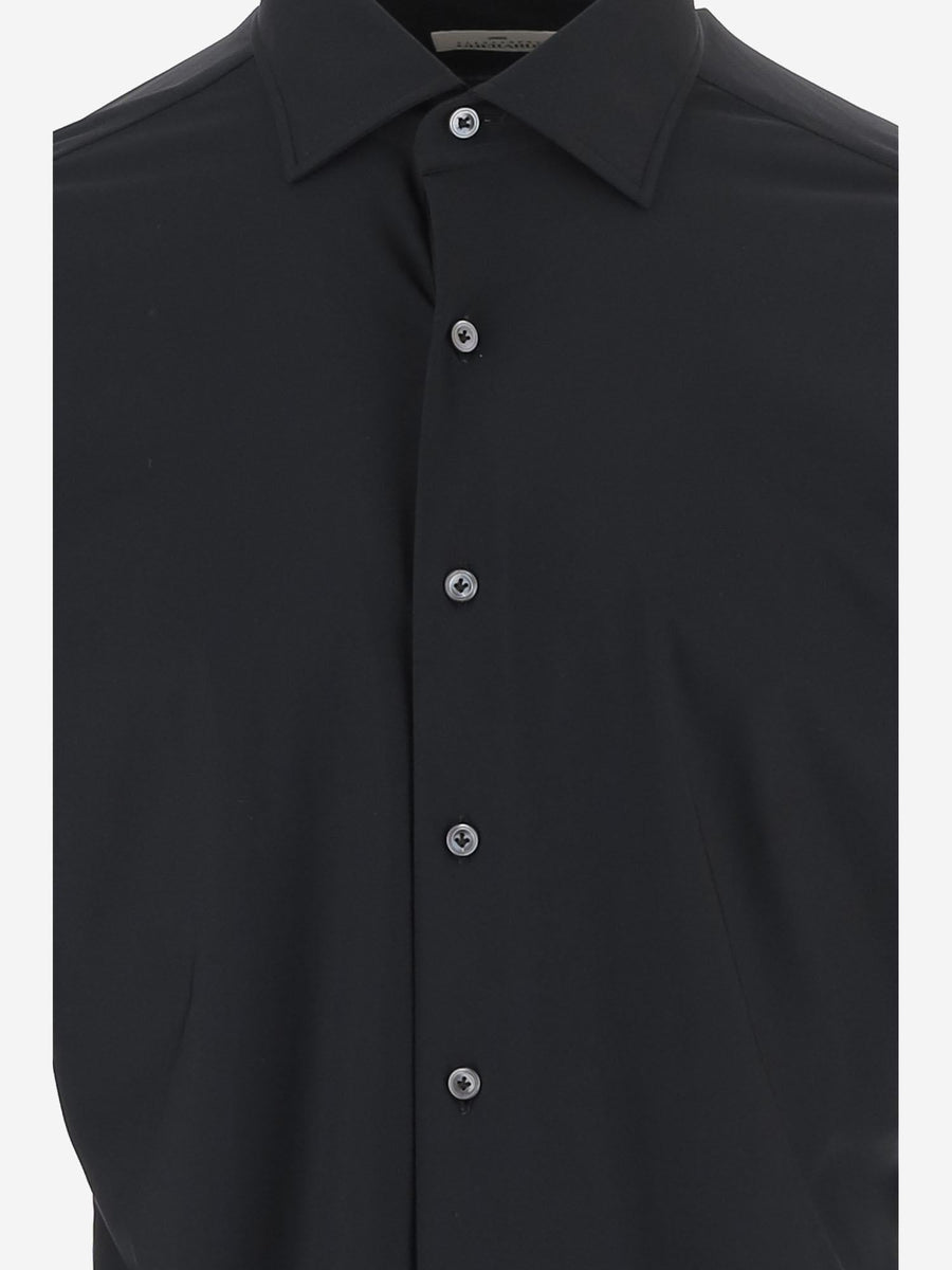 Stretch Jersey Shirt Black Nylon Elastane