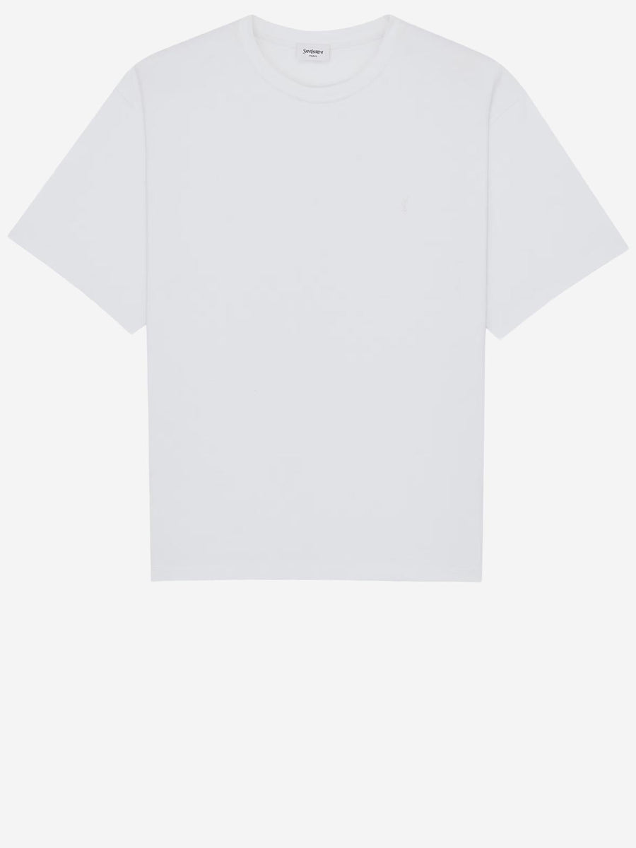 Cotton T-Shirt With Logo White T-shirts