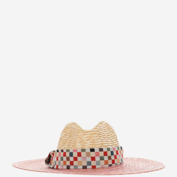 Straw Sombrero Pink Raffia Hat