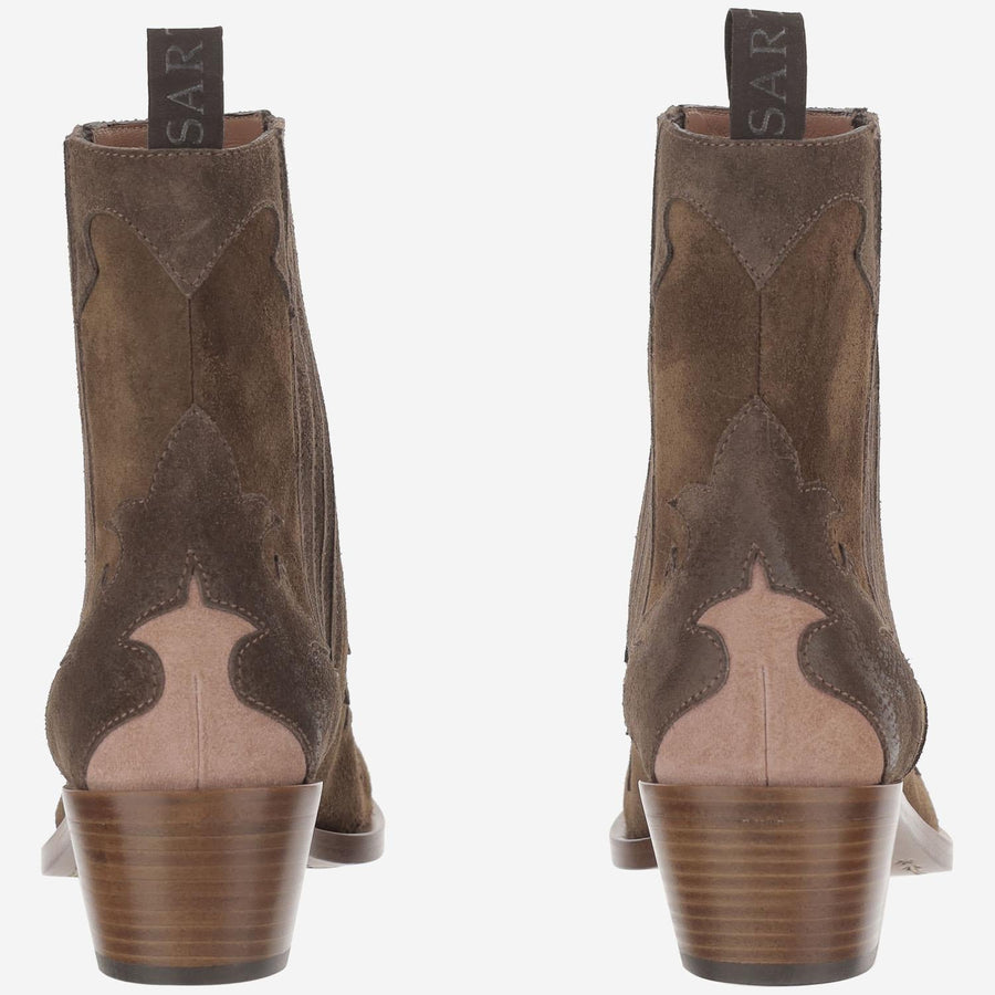 Ankle Boots Brown Suede Leather