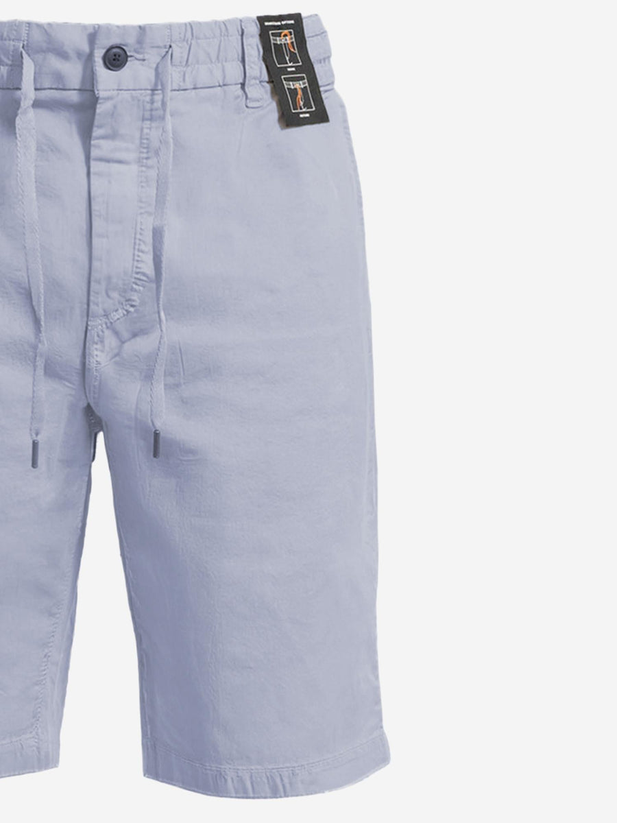 Stretch Cotton Pants Light Blue Short