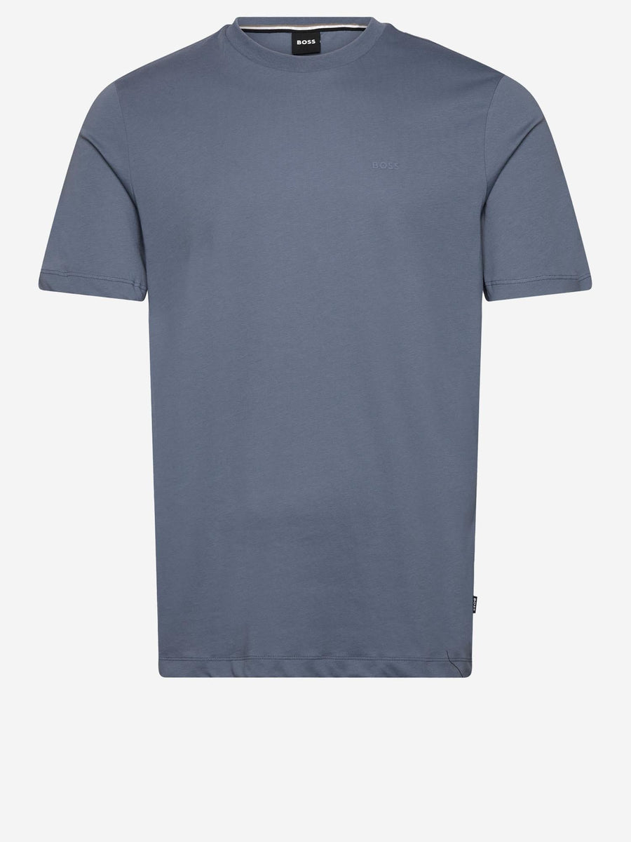 Cotton T-Shirt With Logo Navy T-shirts