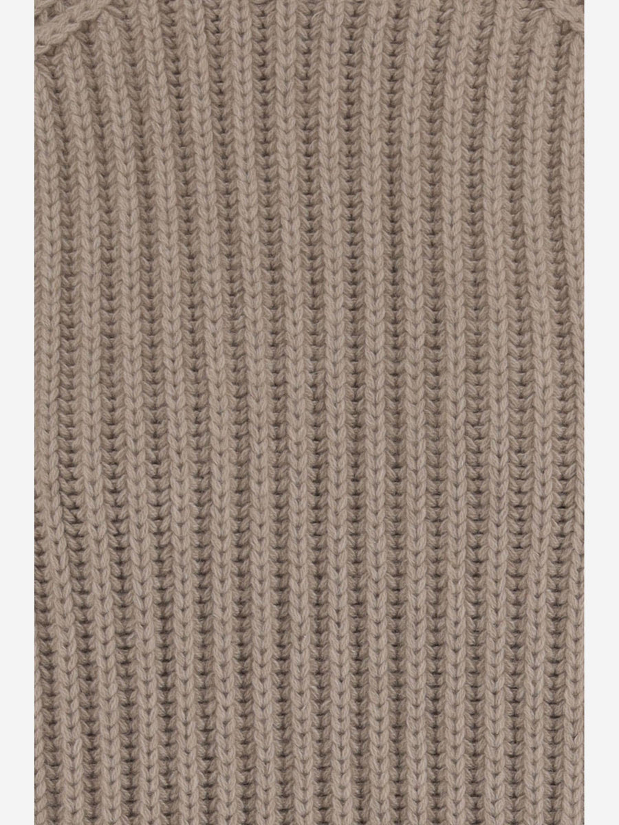 Ribbed Cashmere Sweater Beige