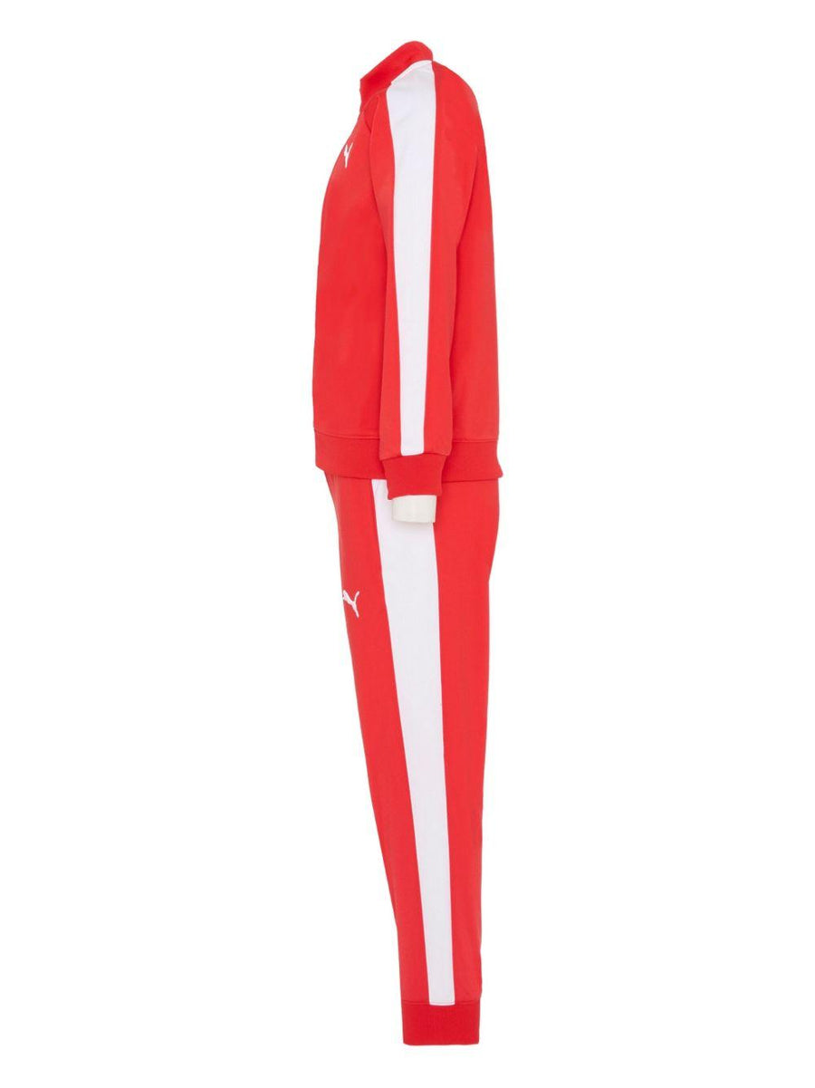 Kids Sporty Set With Zip Closure Red Recycled Polyester Sets