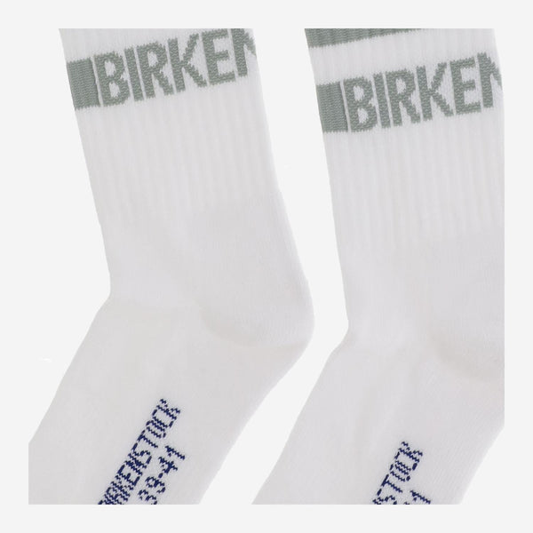 Cotton Socks With Logo White Fabric