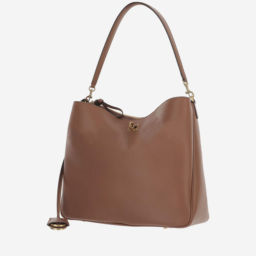 Leather Shoulder Bag Brown