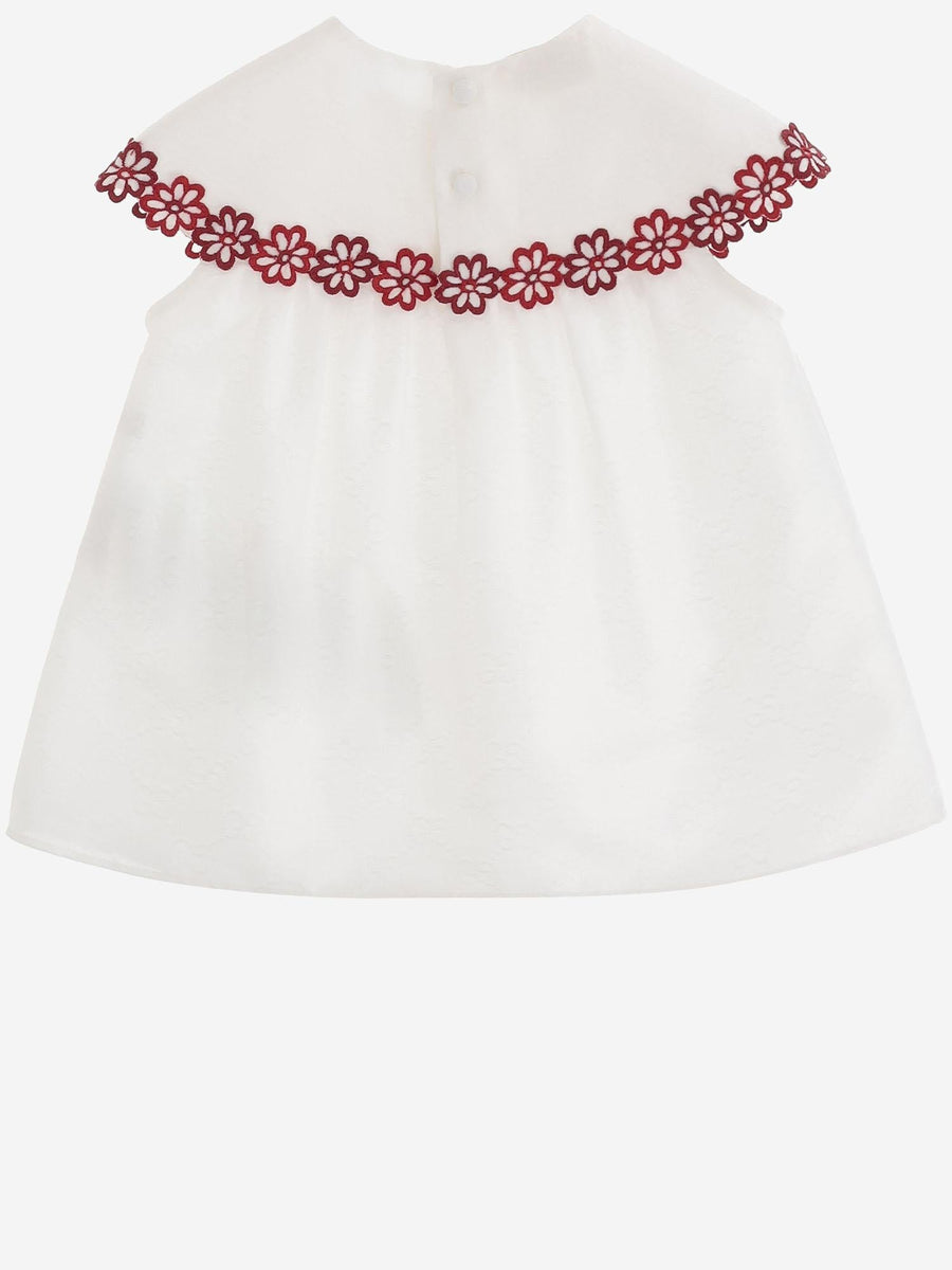 Cotton Shirt With Floral Pattern White Blouses And