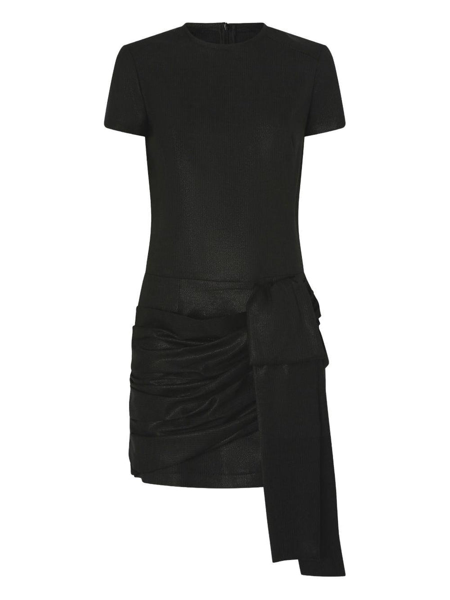 Dress Black Wool Pinstripe