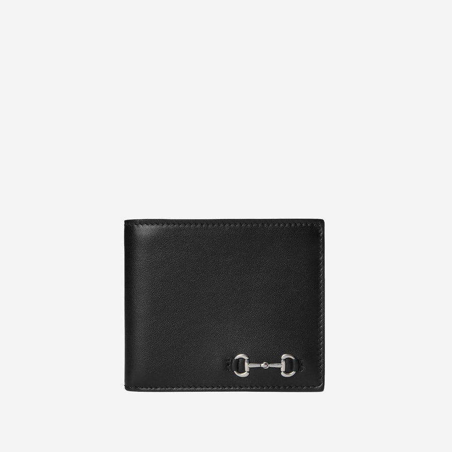 Bi-Fold Calfskin Wallet With Clamp Black & Cardholders