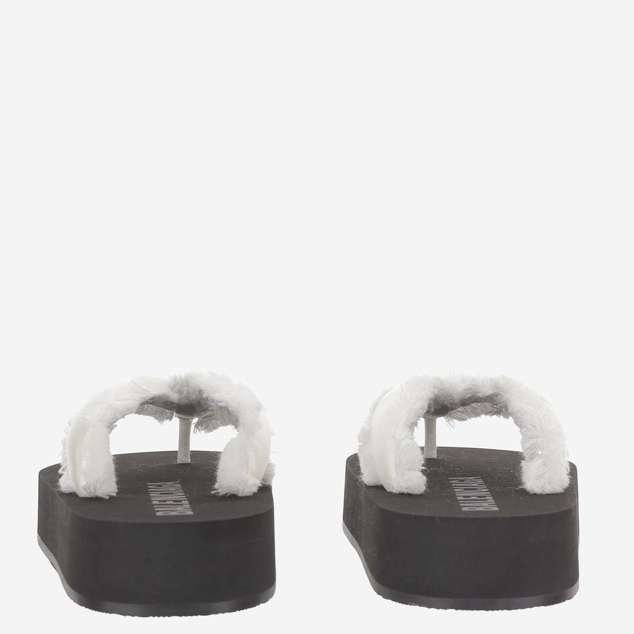 Sandals Jet Lag Brushed Satin White Upper: Viscose Slippers