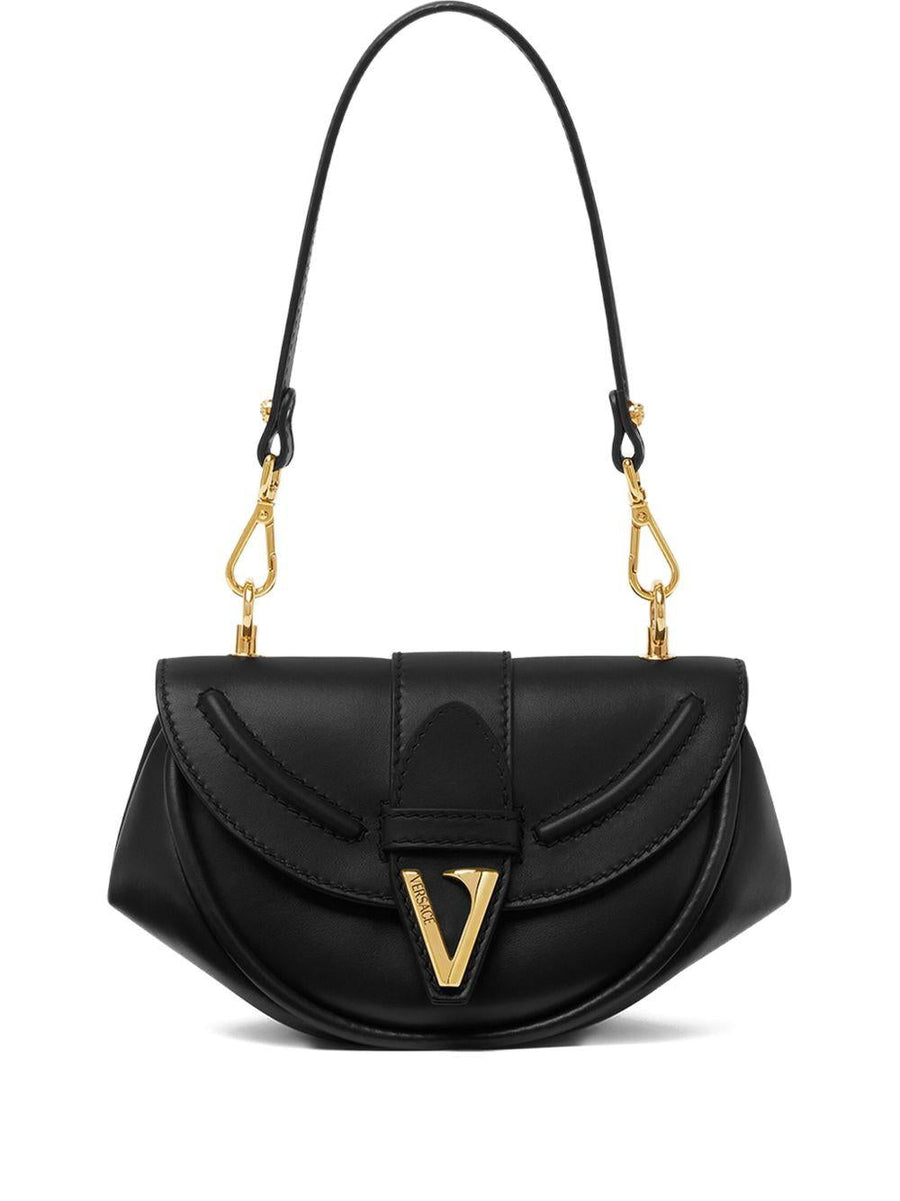 Shoulder Bag Virtus Black Calf Leather