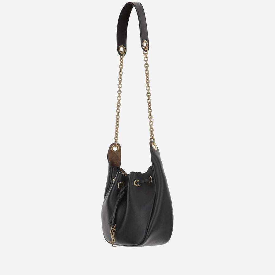Supple Bucket Bag Black Leather Satchels & Cross Body